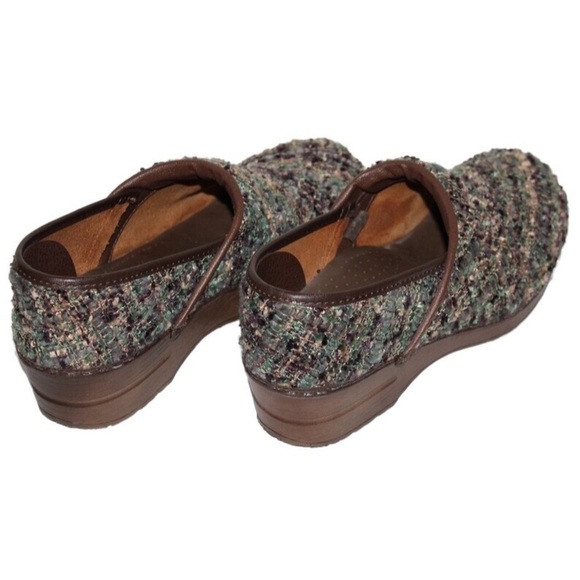 Sanita Green Woven Tweed Tilly Closed Professional Danish Clog - Picture 7 of 12